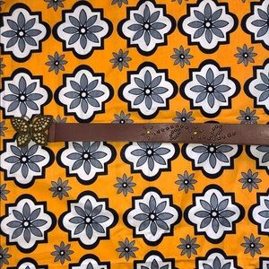 Butterfly Brown Leather Belt
